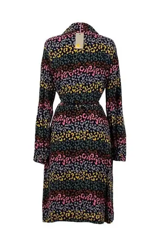NWT Boden Charlotte in Navy Rainbow Leopard Button