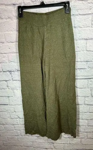 Sincerely Jules  olive green wide leg flare sweat pants women’s size small