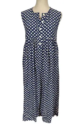 Clary & Peg Silvie Maternity Maxi Dress in Spot Polka Dot Blue Size undefined