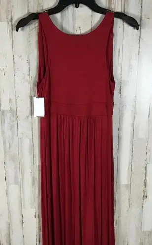 Caslon Red Maxi Dress Sleeveless Long Slit NWT S