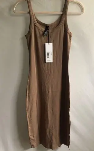 Bobi LA Everyday Tank Dress Med Scoop Bamboo Cotton Bodycon Ribbed Resort
