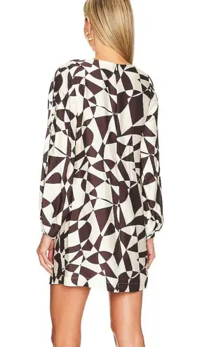 L'Academie Maja Mini Dress in Black & White Geo. Size XXS. NWT.