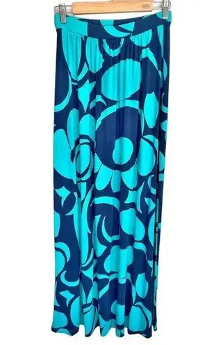 Boden Bold Blue Floral Print Maxi Skirt
