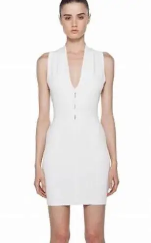 Alexander Wang White Cutout Knit Bodycon Mini Dress Size Small