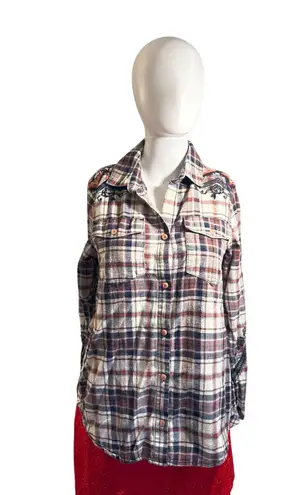 Driftwood Western Embroidered Cotton Shirt Small