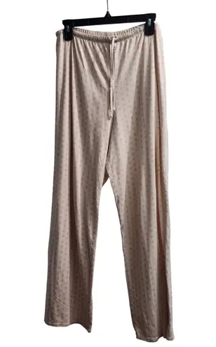 Komar Lounge Pants Pajama Sleepwear Comfy Drawstring Waist Womens Large Tan