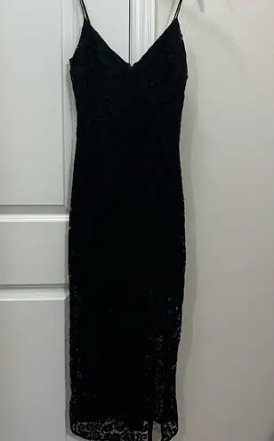 TALULAH La Maison  Black Lace Closer To You Midi Dress Size XS $280