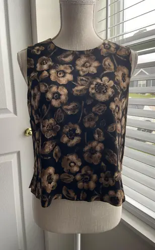 Pendleton Vintage Tiger Print Floral Tank Top & Skirt Matching Set