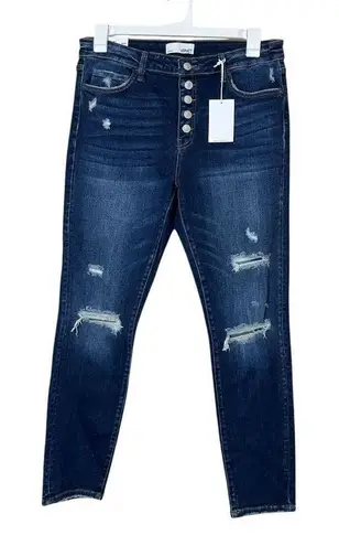 Vervet Amber Mid Rise Skinny Jeans Dark Wash size 32 NWT Blue