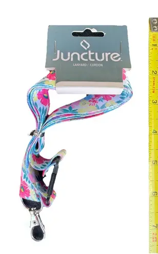 Juncture Floral Flowers Lanyard NWT Pink