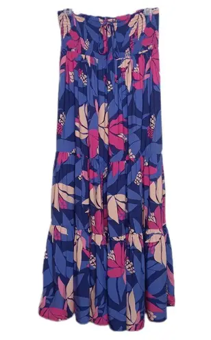 Abel the label  Anthropologie Santa Cruz Floral Strapless/Halter Midi Dress / Maxi Skirt ~ SMALL