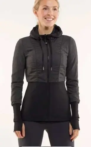 LULULEMON Dance Studio Reversible Hooded Womens 8 Athletic Jacket Black