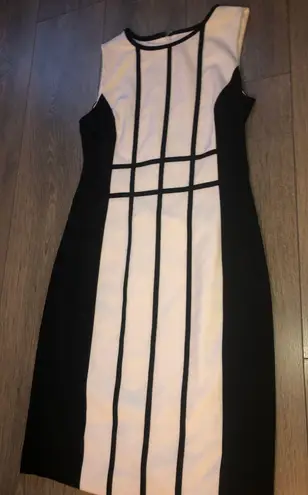 Calvin Klein Black And White Professional Dress