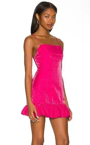Revolve Ella Ruffle Mini Dress Fuchsia Pink Size Small