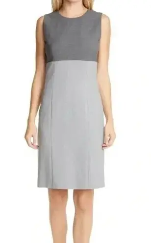Hugo Boss NWT Women's Dibena Colorblock Stretch Wool Sheath Dress - 4