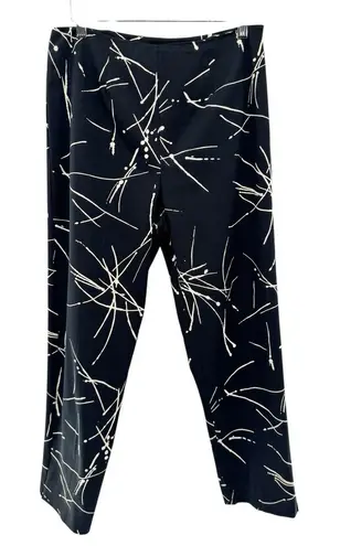 Krazy Larry Women's Fire‎ Cracker Tapered Leg Pull On Pants Size 8 Black & White - Image 1