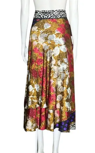 NWT Kariza Magic Wrap Skirt Convertible Dress One Size Boho Metallic Maximalist Gold