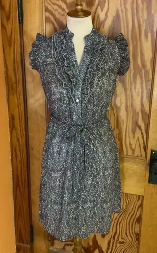 Style Rara Feminine floral ruffled midi dress