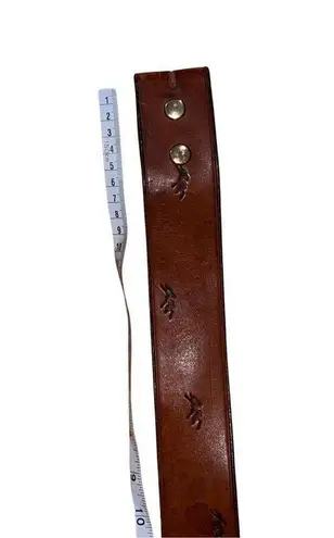 Red Ants Pants 100% Brown Leather Hand Made Belt By Kathy Hochstrat size 36
