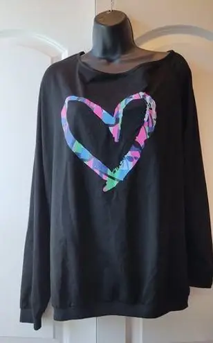 MagicMK Heart Women’s 80s 90s oversized shirt size 2XL.