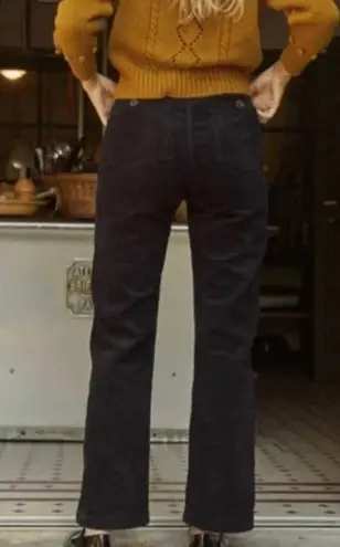 DOÊN | Maritime Corduroy Wide Leg Pants in Black | S