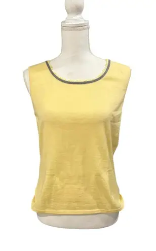 Escada Yellow Sleeveless Wool Knit Top, Size 38 (US Medium)
