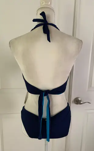 a.Che 2 pieces winslet hampton blue bikini swimsuit set Size L