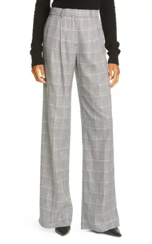 ATM Wide Leg Pants High Waist Pleated Gray Preppy Academia Office Womens US 2