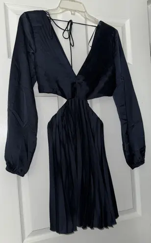 Abercrombie & Fitch Abercrombie Giselle Long Sleeve Cut Out Mini Dress - Image 1