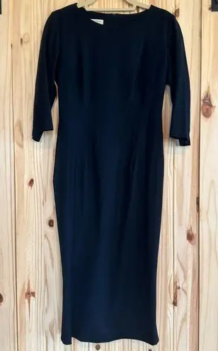 Luca Venturini Made in Italy Elegant Timeless Black Dress size US8/Eur44