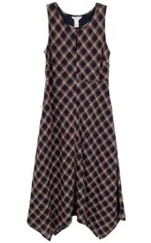 Sundance Town & Country Asymmetrical Plaid Midi Dress