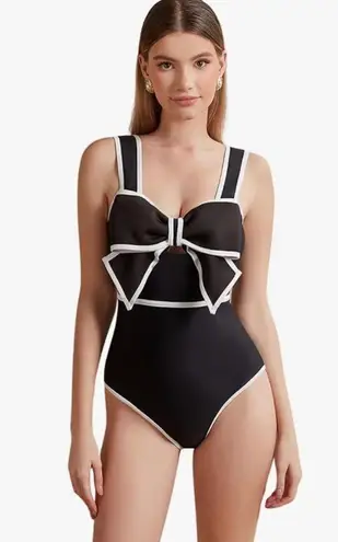 NWT New FLAXMAKER Swimsuit Bow