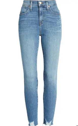 Caslon  High Waist Stretch Raw Hem Skinny Jeans