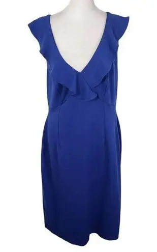Love Squared Blue Stretch Sleeveless Dress Size 1X Plus Size Wedding Guest Dress