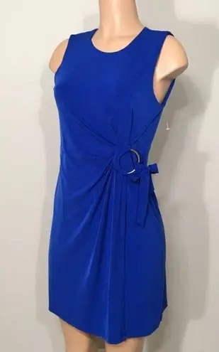 Calvin Klein  blue faux wrap dress. Size 4. NWOT