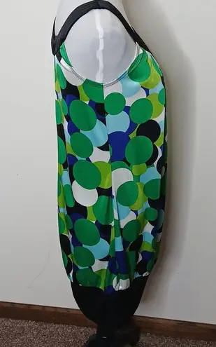 Iz Byer  California circle print sleeveless scoop neck mini dress size small