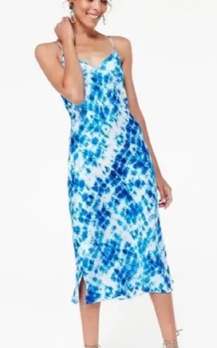 Cami NYC  Blue Raven Tie Dye Silk Midi Slip Dress