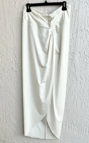 SKIMS  sarong midi skirt in cream size XL