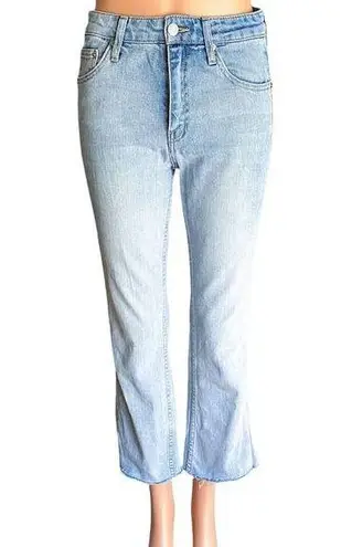 Popsugar Light Blue Raw Edge Hem Denim Jeans ~ Women's Size 6