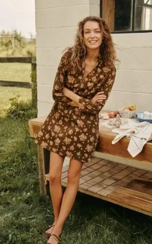 Tuckernuck Hazel Floral Corduroy Mini Dress S Brown Clifton Fall Floral NWT