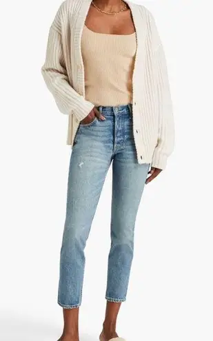 GRLFRND Karolina Distressed High-Rise Skinny Jeans