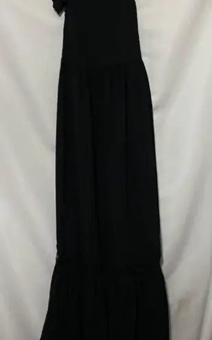 NO COMMENT Elegant Black Women's SIZE LARGE SUNDRESS LASER CUT HEM CLEAN Dress