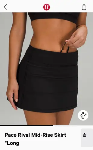 Lululemon Black Pace Rival Skirt Tall