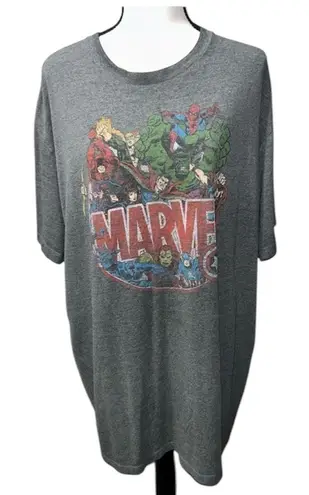 Marvel Superhero Short Sleeve Graphic T-Shirt Graphite Heather Size 2XL