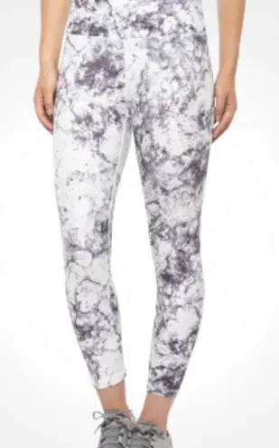 Balance Collection Contender Capri Leggings White & Black Marble - Size XL