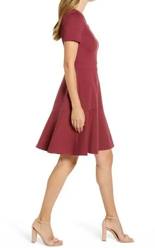 Rachel Parcell  red Square Neck Fit & Flare Dress