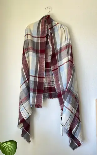 Her Boutique Plaid Blanket Scarf