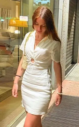 ZARA  white linen dress NWT