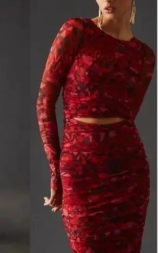 MISA Los Angeles NWT! Iselin Geo Print Mesh Bodycon Dress - Size Small