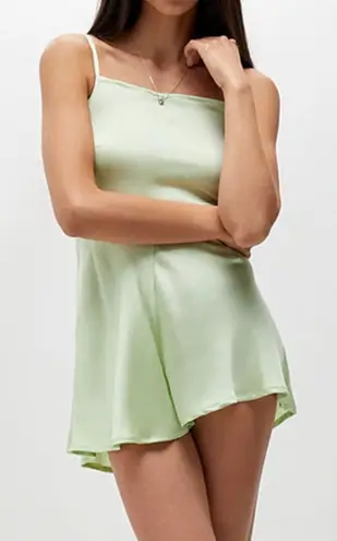 Daisy Street Daisy Street Mint Satin Romper